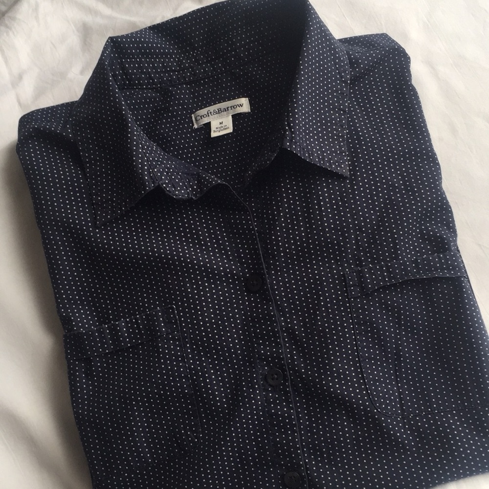 Croft&Barrow Navy Blue Blouse